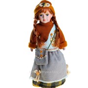 Кукла коллекционная Ксюша с косичками в шапочке 40 см 848126 фото