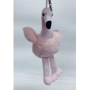 Игрушка-брелок фламинго 15 см светло-розовый фото