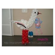 Аист из воздушных шаров г.Харьков фото