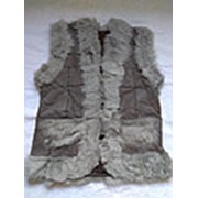 Кожаная жилетка из меха овчины фото