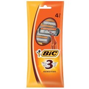 Bic Sensitive 3 лезвия, мужские одноразовые станки, 4шт/уп