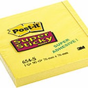 Блокнот суперклейкий Post-it , 76х76 мм, неоновый желтый, 90 л фотография