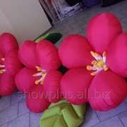 Пневмоцветы (пневмогирлянда, надувные цветы) Персиковый цвет фото