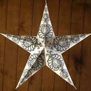 Светильник бумажный “Звезда“ 1х25Вт Е14 белый (1 слой) 60х55х24 см фото