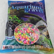 Камушки для аквариума разноцветные 0,6-1см (3кг) фото