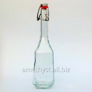 Стеклянная бугельная бутылка Тауер 0.5 л квадратной формы