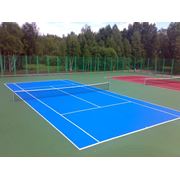 Укладка спортивных покрытий для теннисных кортов фото