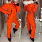 Женский горнолыжный зимний костюм-комбинезон (42-50) оранжевый фотография
