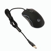 Мышь проводная игровая GEMBIRD MG-700, USB, 6 кнопок + 1 колесо-кнопка, подсветка, черная фотография