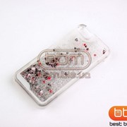 Накладка iPhone 5S MOWON (Жидкость с сердечками) белый 73163 фотография