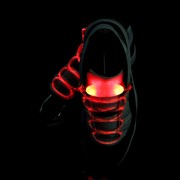Светодиодные шнурки, 80 см, от 2 х CR2032, 3 режима, цвет свечения красный фото