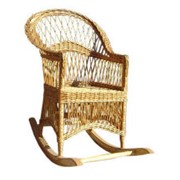 Кресло-качалка плетеное фото
