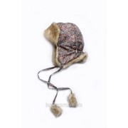 Детская зимняя шапка для мальчика "Схемы" (коричневый)