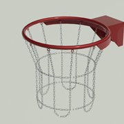 Кольцо баскетбольное антивандальное с цепью, порошковое окрашивание БКАн-45016 фотография