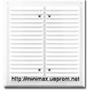 Вентиляционная решетка с сеткой против насекомых (полистирол УПМ) 215х215, 20 шт/уп