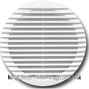 Вентиляционная решетка с фланцем и пружинним крепленнием (круглая)(полистирол УПМ) d 150x d 120, 16 шт/уп фото
