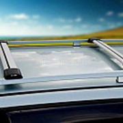 Багажник на крышу Форд Эксплорер (Ford Explorer) 2002-2006, алюминиевые поперечины Fico на рейлинги. Цвет серый
