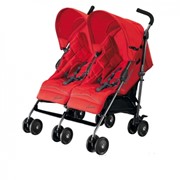 Детская прогулочная коляска-трость для двойни Neonato Twin Breeze 707 Красный фото