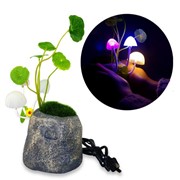 Романтическая скала с светящимися растениями фото