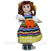 Кукла коллекционная Танюша в ярком полосатом платье 19 см 136064
