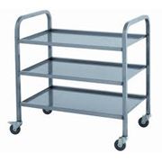 Тележка сервировочная 3-х полочная нержавеющая фото