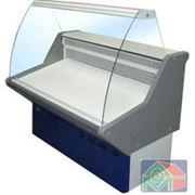 Витрины среднетемпературные холодильные марки “Нова“ с гнутым стеклом фото