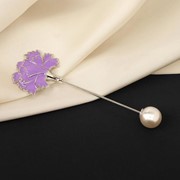 Булавка 'Цветок' гвоздика, 7см, цвет сиреневый в серебре фотография