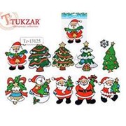 Наклейки “ Tukzar “ витражные Новогодние 20*25см, 10видов TZ13125 фото