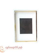 Магнит акриловый прямоугольник с позолотой, 55*80 мм фото