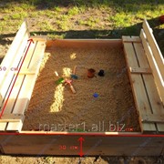 Изготовлю детскую песочницу с крышкой деревянную на заказ недорого фото