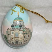 Пасхальное яйцо с изображением Храма фото