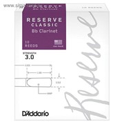 Трости для кларнета Bb Rico DCT1030 Reserve Classic, размер 3.0, 10шт. фото