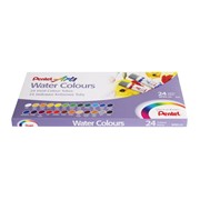 Краски акварельные художественные PENTEL "Water Colours", НАБОР 24 цвета, туба 5 мл, картонная упаковка,
