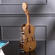 Мини-бар деревянный 'Скрипка', 33х17х4 см, светлый фото
