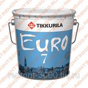 ТИККУРИЛА Евро-7 краска латексная (9л) / TIKKURILA Euro-7 краска латексная матовая для стен и потолков в сухих помещениях (9л=13кг) фото