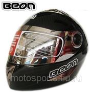 Мотошлем для мотоцикла Beon матовый черный фотография
