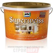 JOBI SuperWeiss – Акриловая супербелая матовая влагостойкая краска для стен и потолков фото