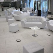 Прокат дивана снежно-белого «Глобус» на 2 -3 посадочных места фото