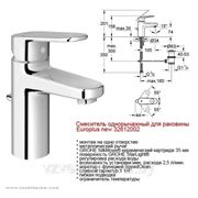 Смеситель для умывальника Europlus new Grohe, Германия фотография