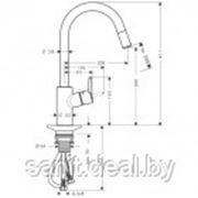 Кухонный смеситель Hansgrohe Talis S Variarc 14 872 000 (с выдвижным изливом) фотография