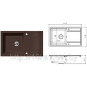 Кухонная мойка ЛИПСИ-860 (кухонный блок 500мм)