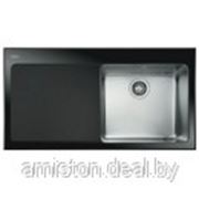 Кухонная мойка из нержавеющей стали FRANKE CYV 611, цвет черный, чаша справа фотография