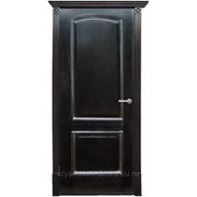 Межкомнатная дверь Верона ДГ черный абрикос серебро фотография