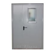 Дверь техническая ОМЕГА (Китай) 1280*2080мм 2-ств. остекленная торцевая фото
