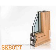 Дерево-Алюминиевое окно. Конструкция с термической вставкой SK 80 TT