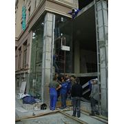 Процесс монтажа стеклянного фасада Херсон фото