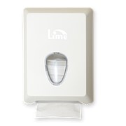 Диспенсер д/туалетной бумаги в пачках LIME Color белый с кнопкой