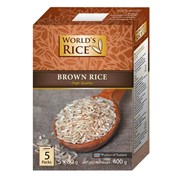 Rice Brown ( рис натуральный нешлифованый) порционный, упаковка 5*80 г ТМ Worlds rice фото