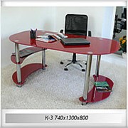 Стеклянный компьютерный стол К-3