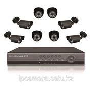 DVR видеорегистратор 8 каналов + 8 камер готовый комплект для самостоятельной установки фотография